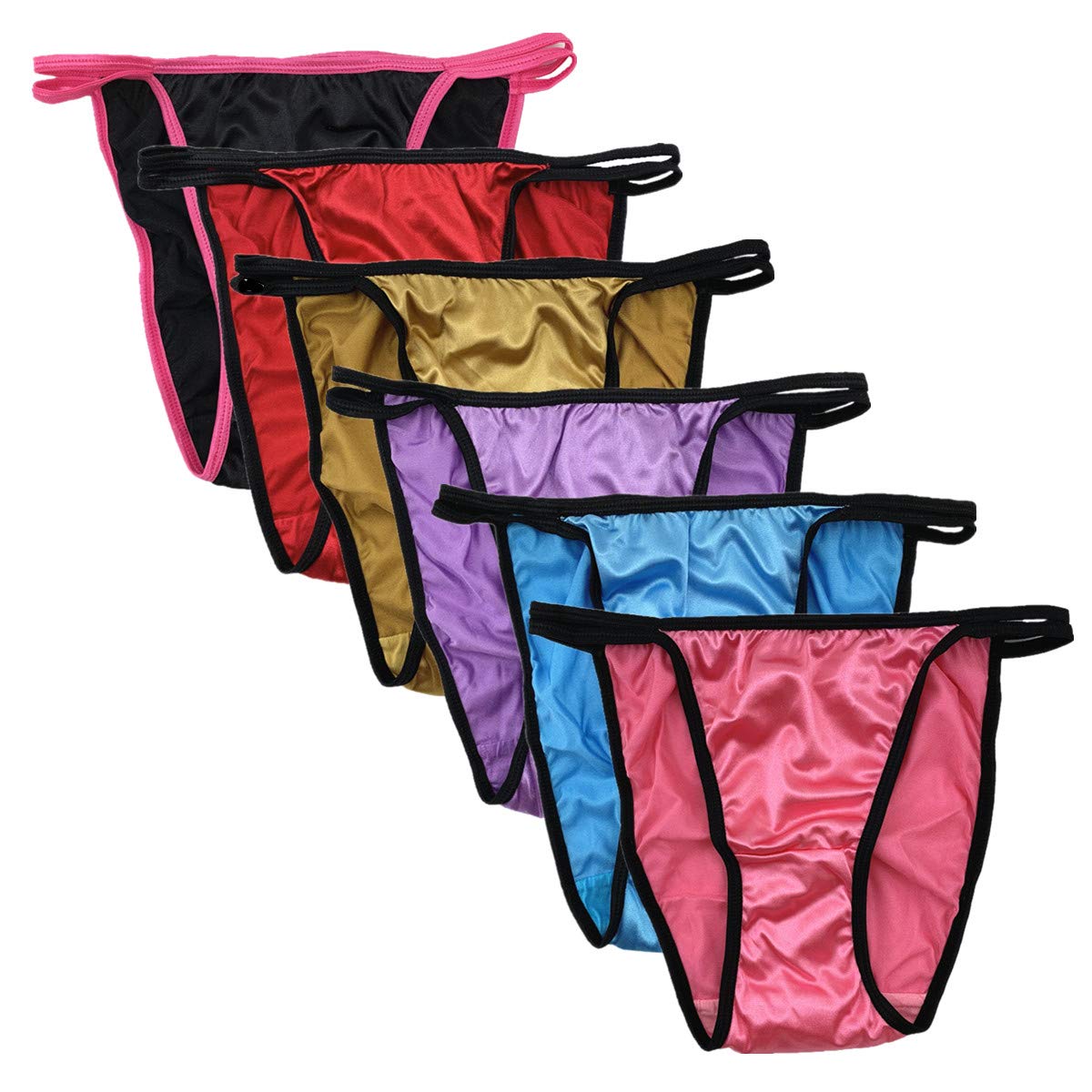 Women's Satin Bikini Briefs 6 Pack - Multicoloured XL-image-ee74298d-2e2d-40ce-8f7c-4c2ddbaa6115-123439