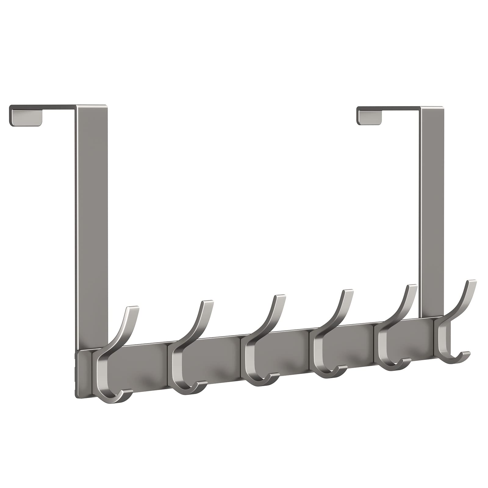 Heavy-Duty Over Door Hanger with 6 Hooks for Space-Saving Organisation - Ideal for Coats, Towels, Bags & Robes (Grey)-image-9113bc88-aa08-49cc-a043-74dc23f14b3a-66553