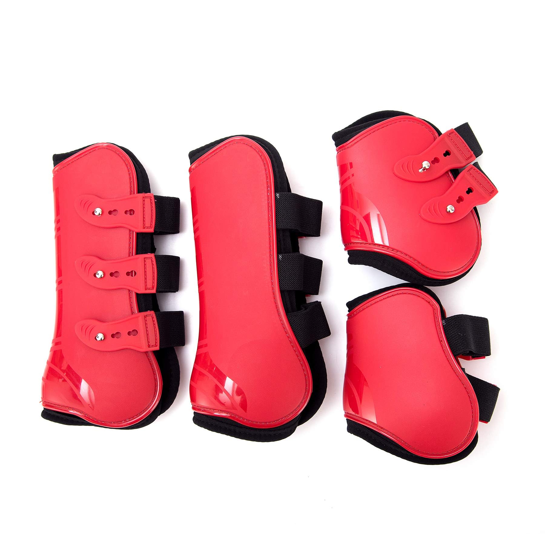 Horse Tendon & Fetlock Boots 4pcs - Red M-image-f99aac8c-6fda-41fd-9342-e695a56c1833-110756