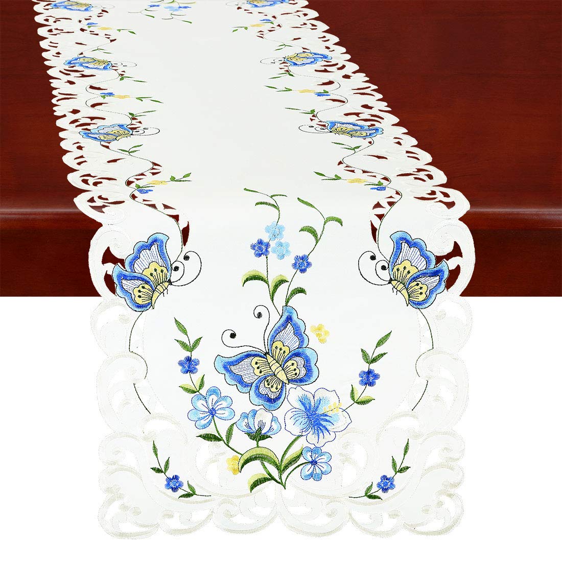 Simhomsen Spring Butterfly and Floral Table Runners, (Blue, 14 70-image-8151518c-b746-4004-a07c-7e32a6c394d6-56094