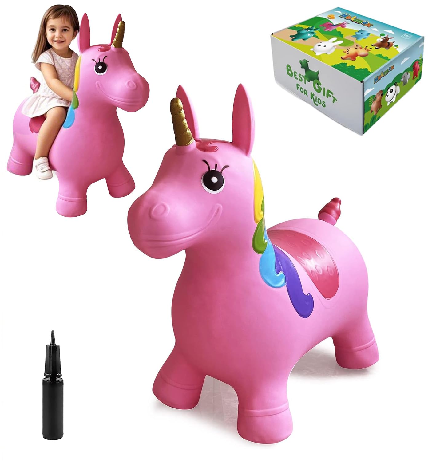 Bouncy Unicorn Hopper Ride-On Toy - Pink Unicorn-image-a14b095c-688f-4ea5-ae4f-cfa94af9e6c1-105764