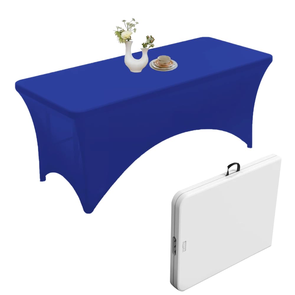 Royal Blue Elastic Tablecloth for 6ft Rectangle Tables - Heavy-Duty Spandex, Wrinkle-Resistant-image-1adda414-4965-427f-84a2-38d8c675e5dd-54846