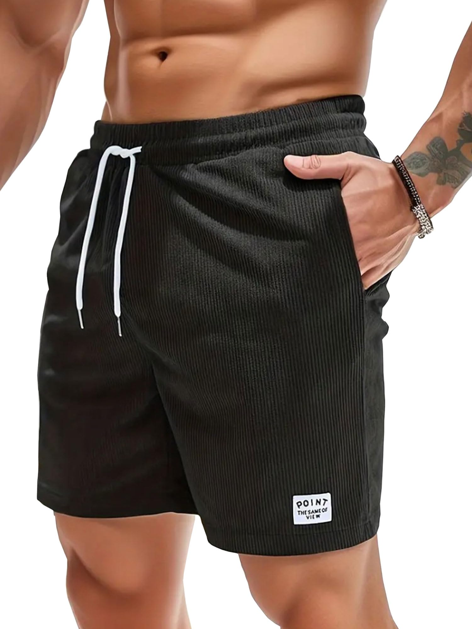Men's Corduroy Shorts Casual Sports - Black S-image-ae8f3e3a-1b55-4d0c-89e1-29889f877afc-94418