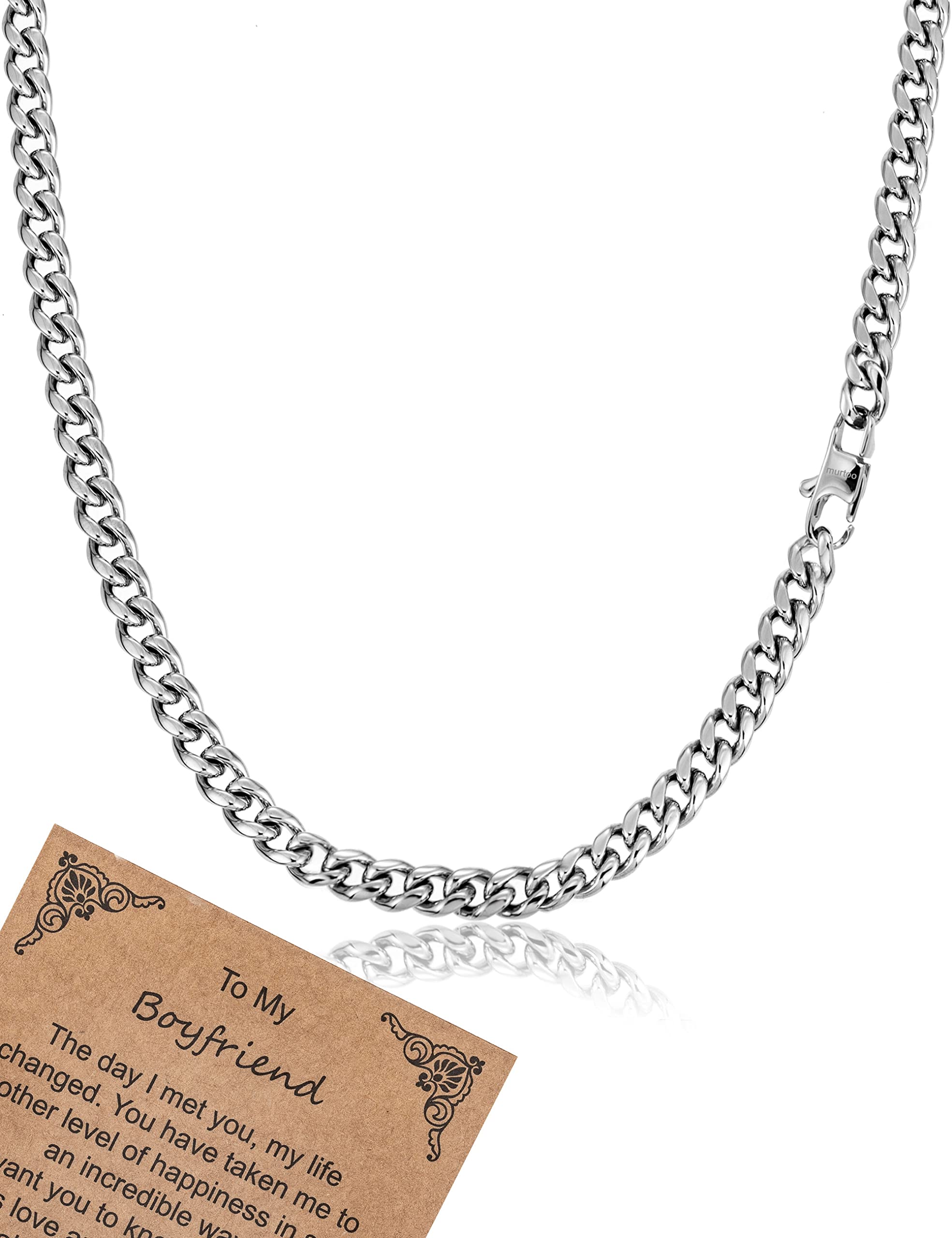 Men's Silver Cuban Link Chain Necklace - 6mm 22in-image-aac9e8f8-107b-4dfd-854a-2cfc9c5cd1d8-87582