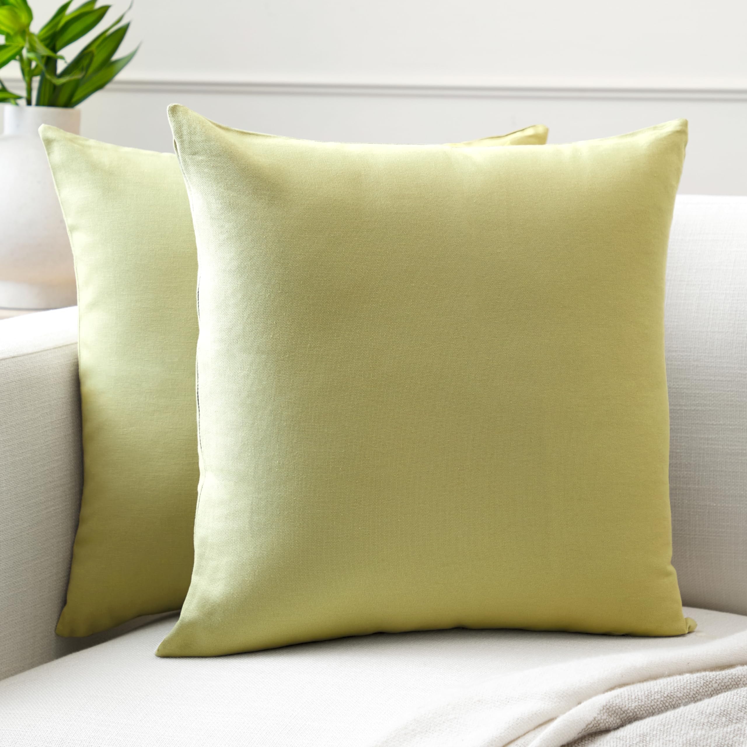 Cotton Throw Pillow Covers Set of 2 - Sage Green 40x40 cm-image-f7b5d3d8-81b0-4475-b705-845a271db75d-95400