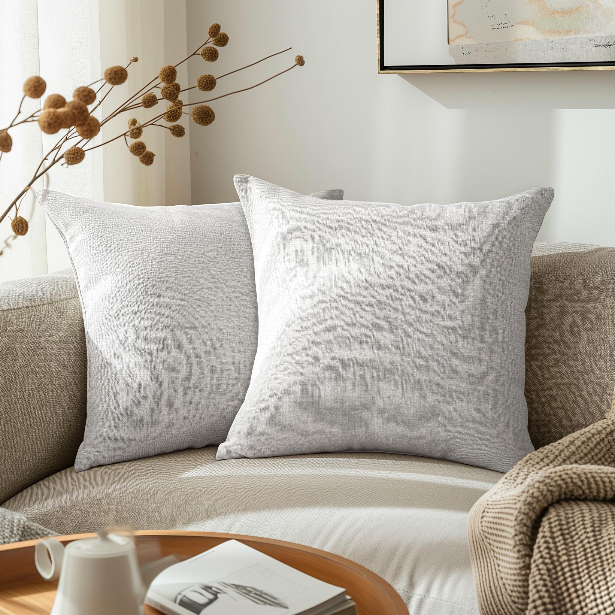 Chenille Cushion Covers Set of 2 - White 40x40 cm-image-a7dee757-a61b-4332-90cb-ebd10f943ee7-97668