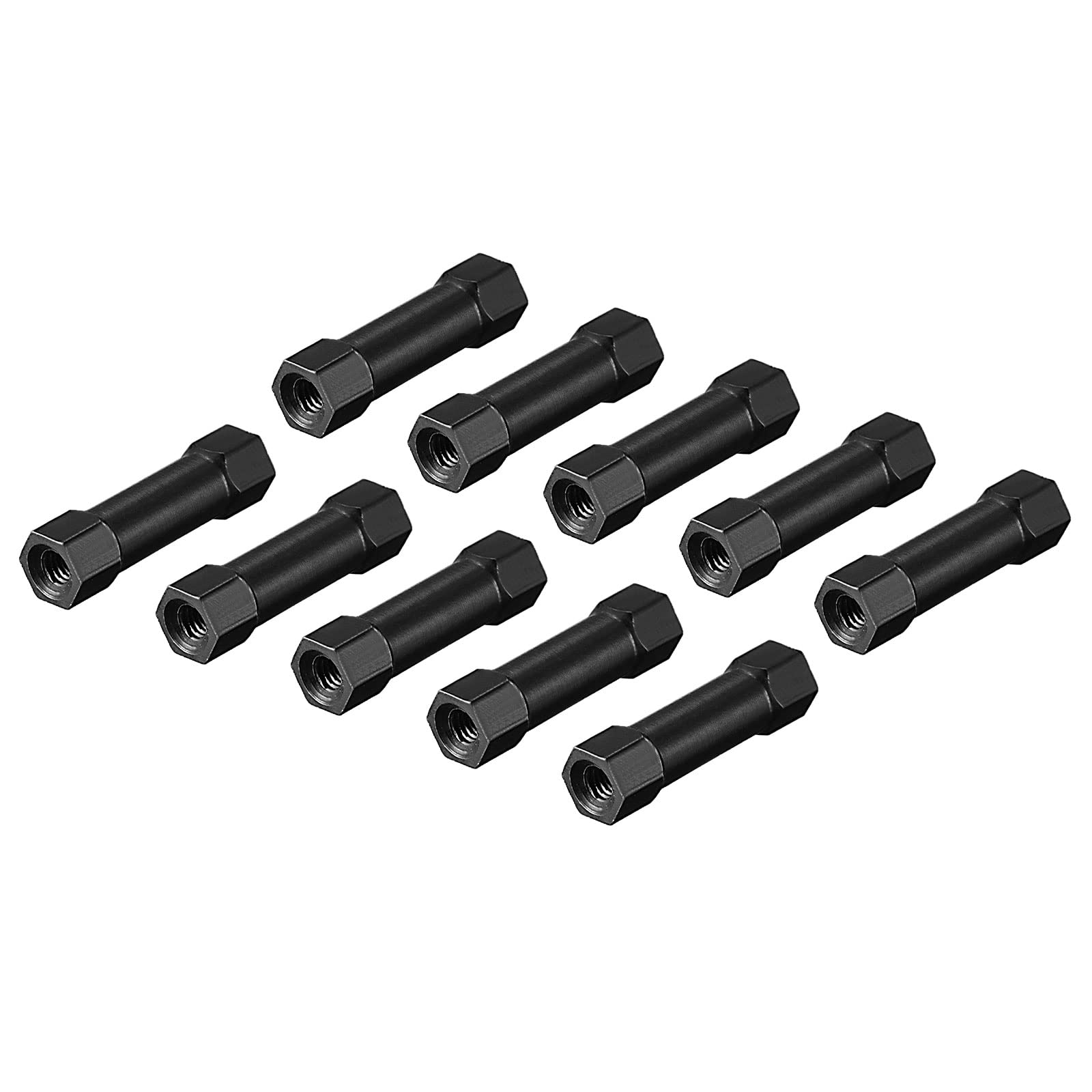 DMiotech Pack Standoff Studs Aluminum 10 M3x20mm Hex Hexagon Black