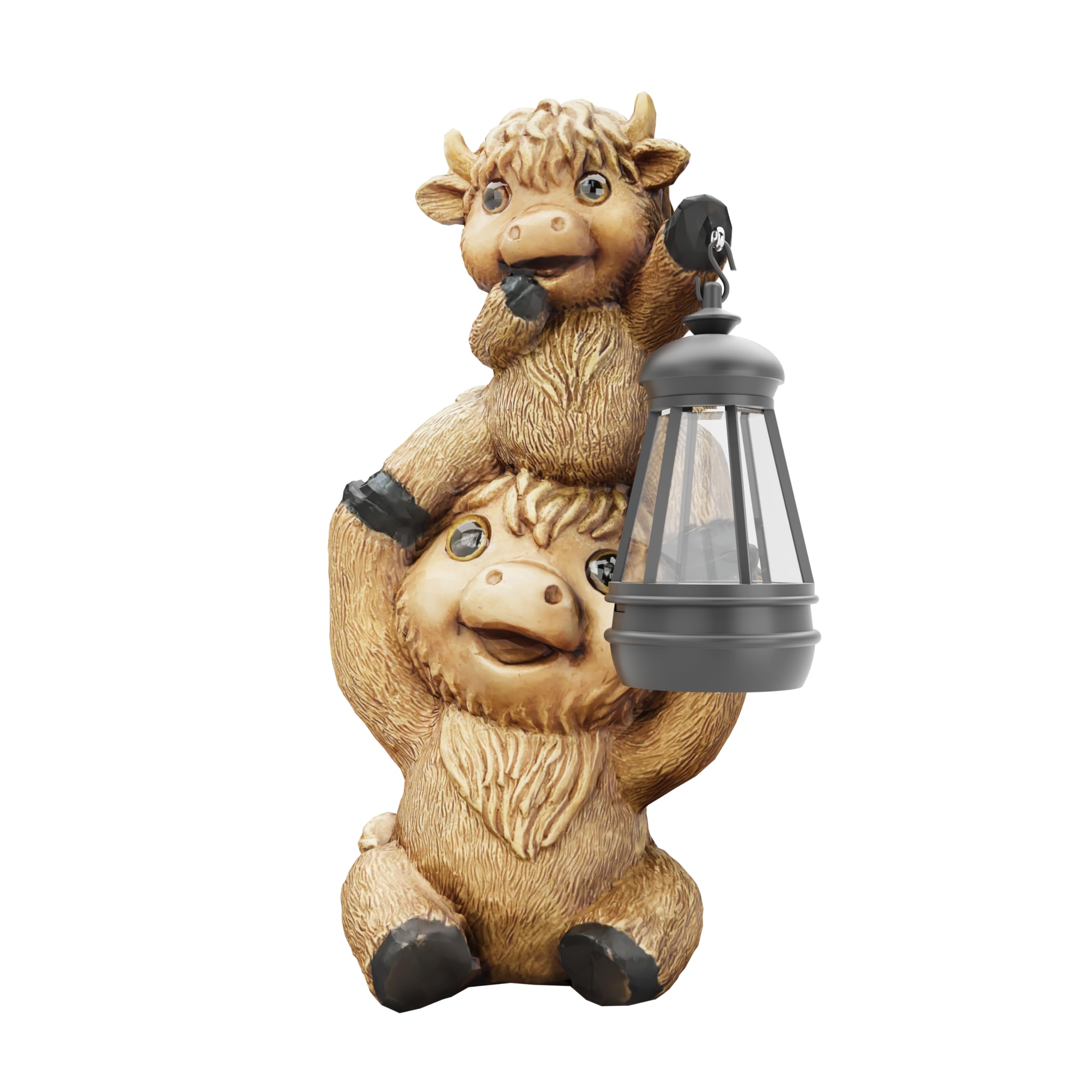 Highland Cow Solar Garden Ornament - Yellow M2-Beige-image-6be4472e-2c75-4b52-9967-975b57990f41-123420