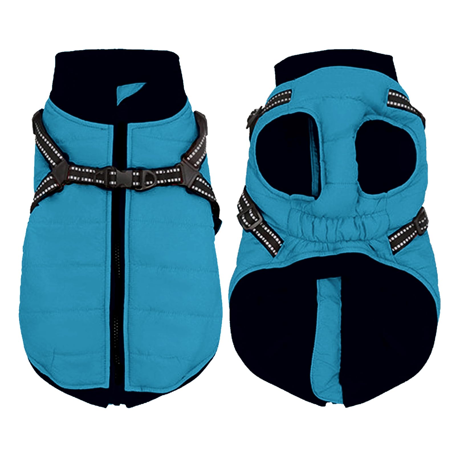 Dog Coat with Harness - Light Blue XL-image-89f4a640-8b43-47d5-aaed-e1497f992c9e-125380