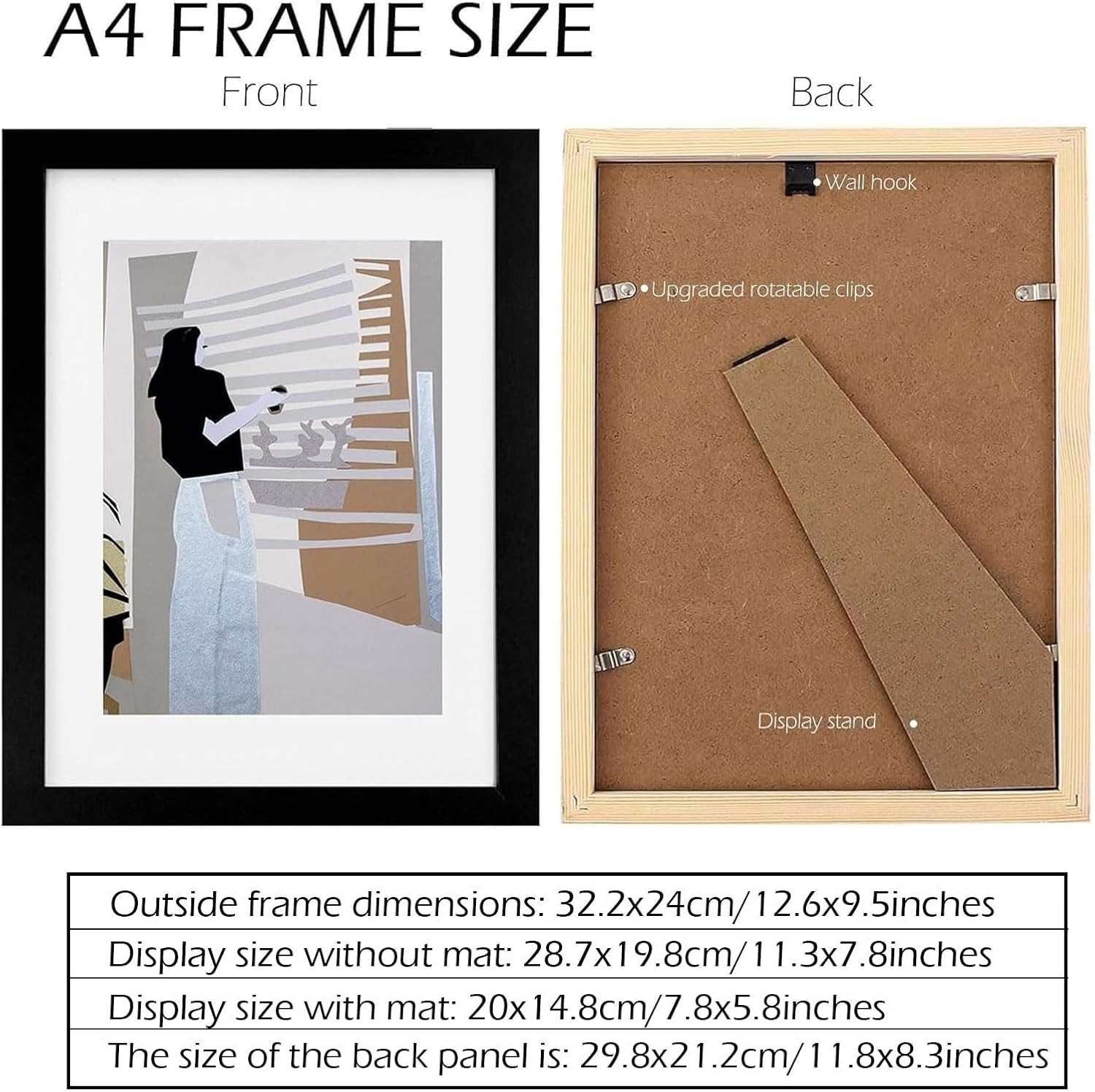 SOBINKING Black A4 Photo Frames-image-0f9f5f1b-51f0-4e16-8e48-e2166ac060da-46212