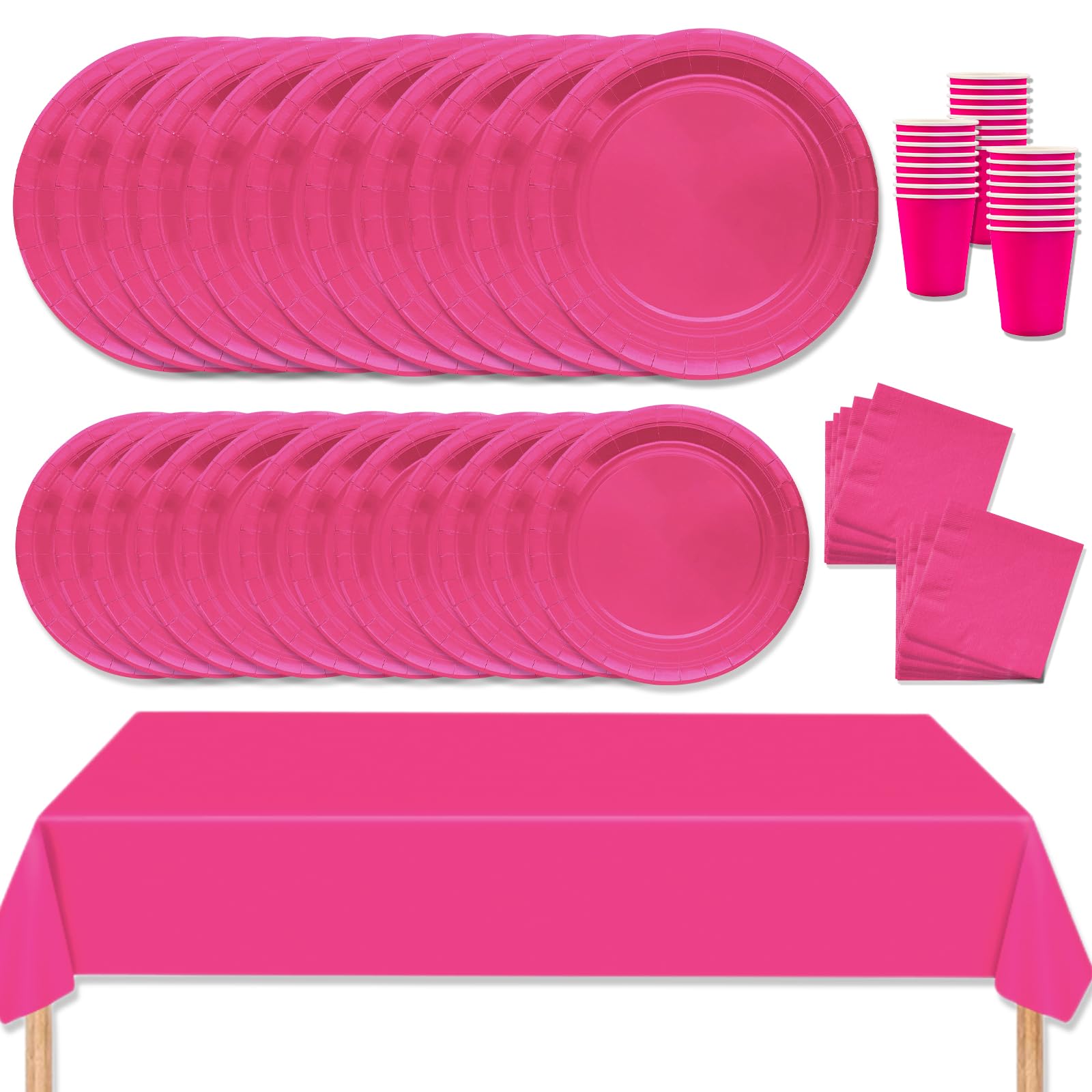 MORAINJAY Party Tableware Set,Rose Dinnerware Set with 69Pcs Red 16-image-f9737682-69ab-4539-9757-868387fb25ec-59161