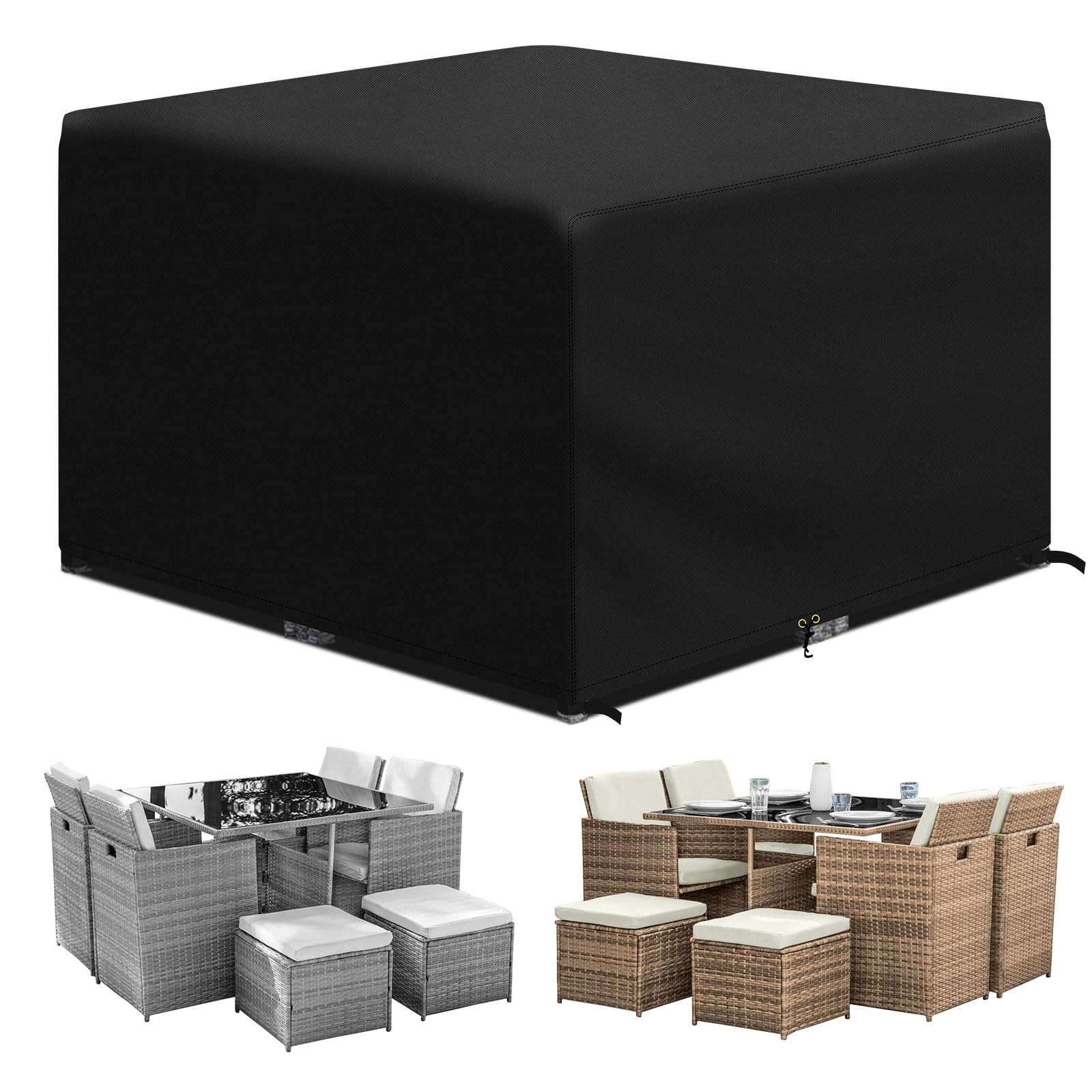 Garden Furniture Cover Waterproof - Black 280x204x90cm-image-1309be13-8496-45a8-9e52-513f1e9b057f-123419