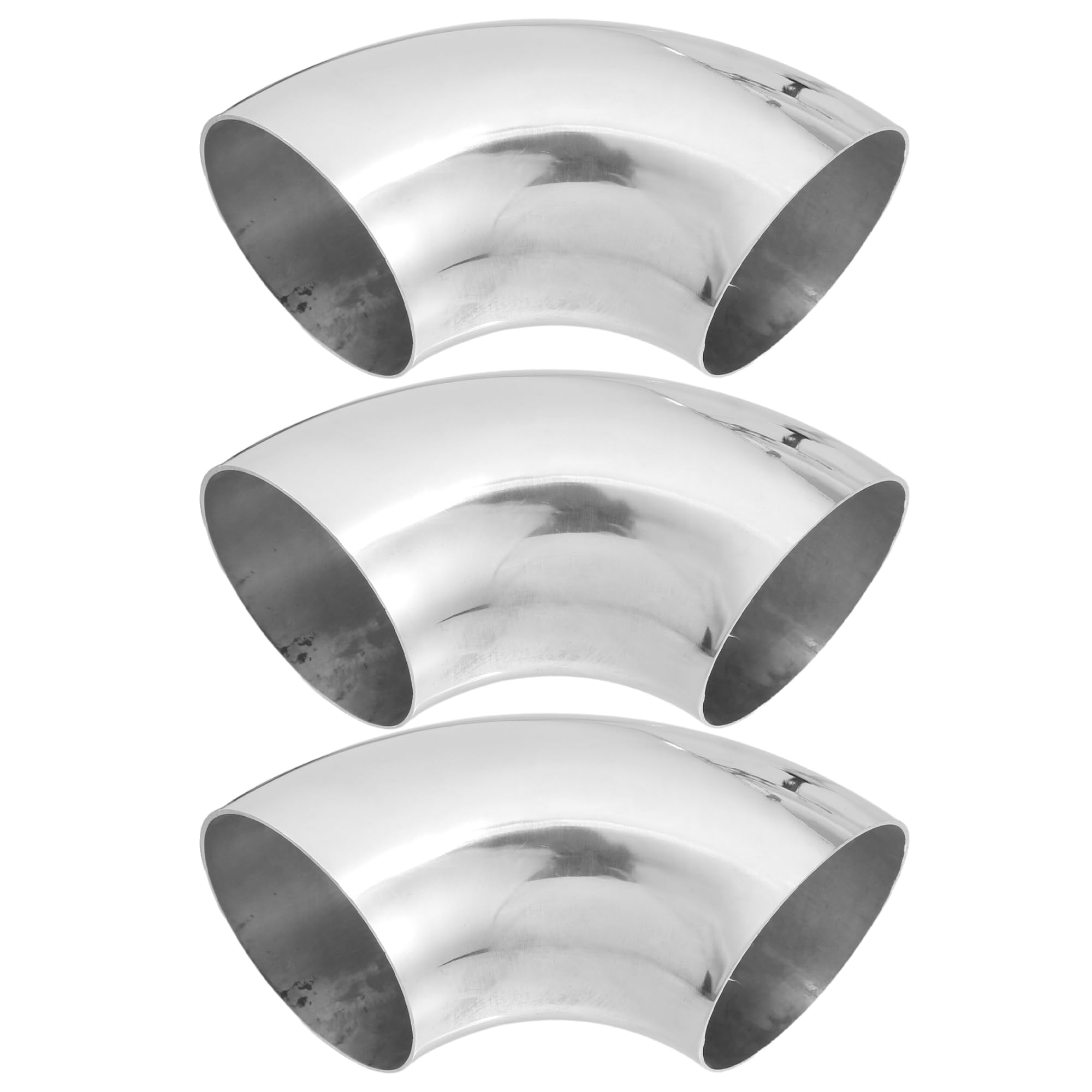 Car Exhaust Elbow Pipe 90° Bend Stainless Steel - Silver OD 3.5 Inch-image-5251f75c-7bb7-4259-80da-9622013b7a99-102335