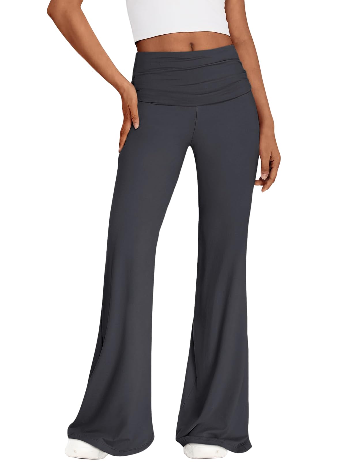 Flared Yoga Pants - Dark Grey L-image-845be4af-8e51-4e70-ae89-da9e153e1b9b-92423