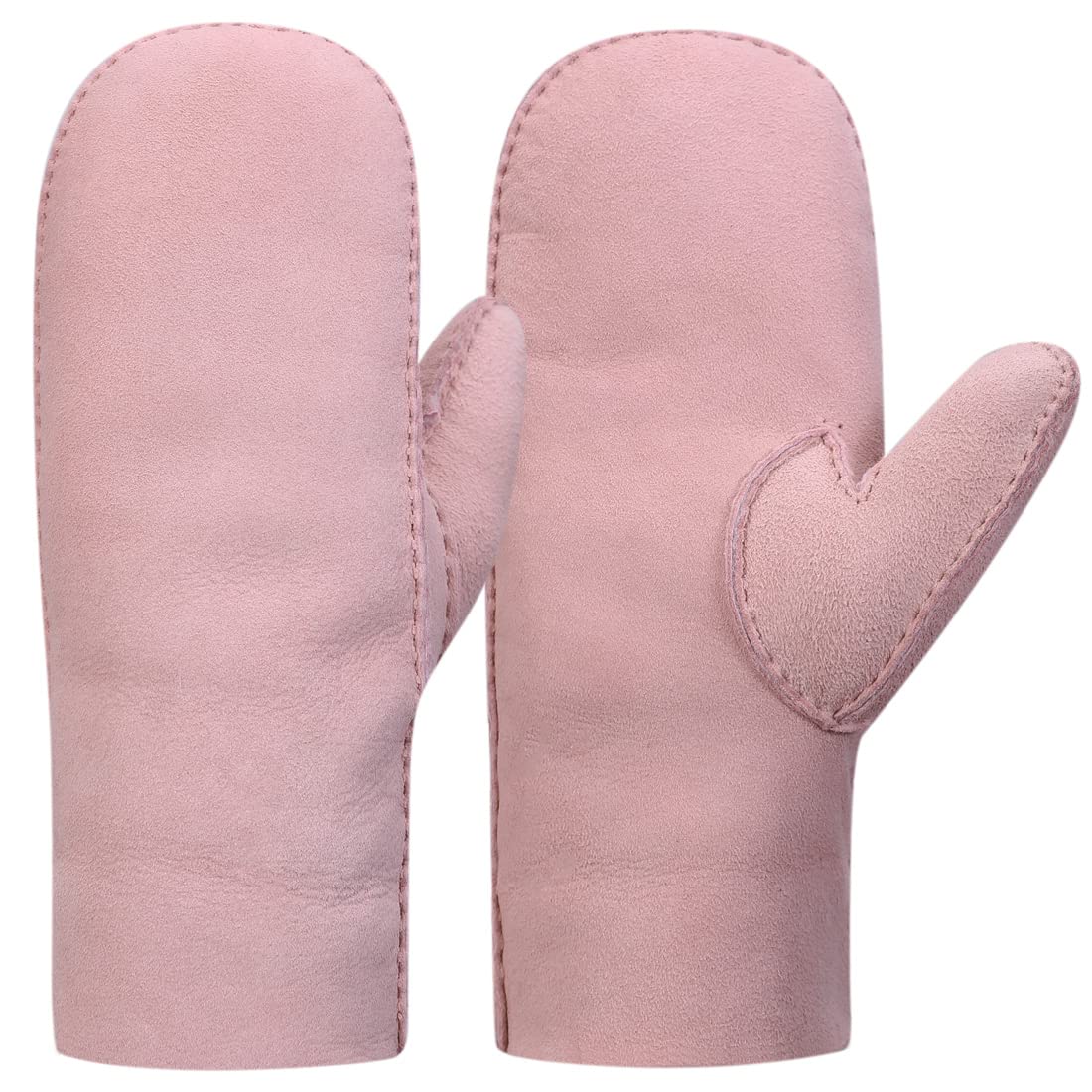 Women's Shearling Mittens - Pink S-image-8d3d6e3a-4ee9-40a6-bd6f-bd2b2d8c92a8-111033
