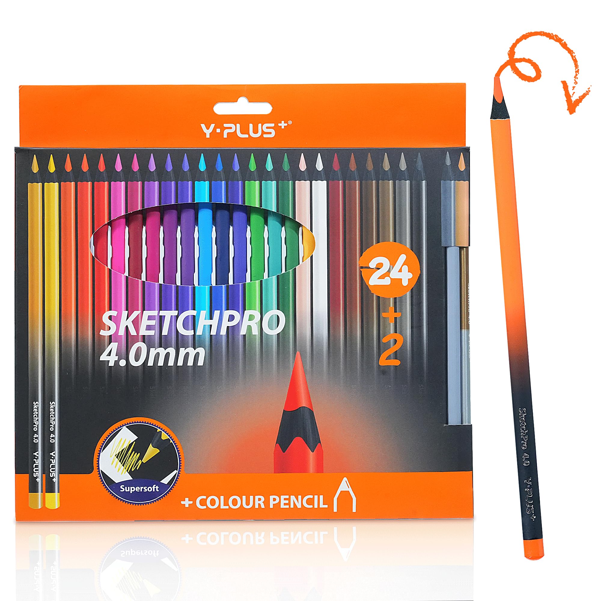 Vivid Colouring Pencils Set for Adults & Kids, 26 Pcs, 4.0mm Lead, Triangular Grip, Durable & Smooth-image-7f3d6c83-64bf-4ab7-8176-c6f42edcd54d-67739