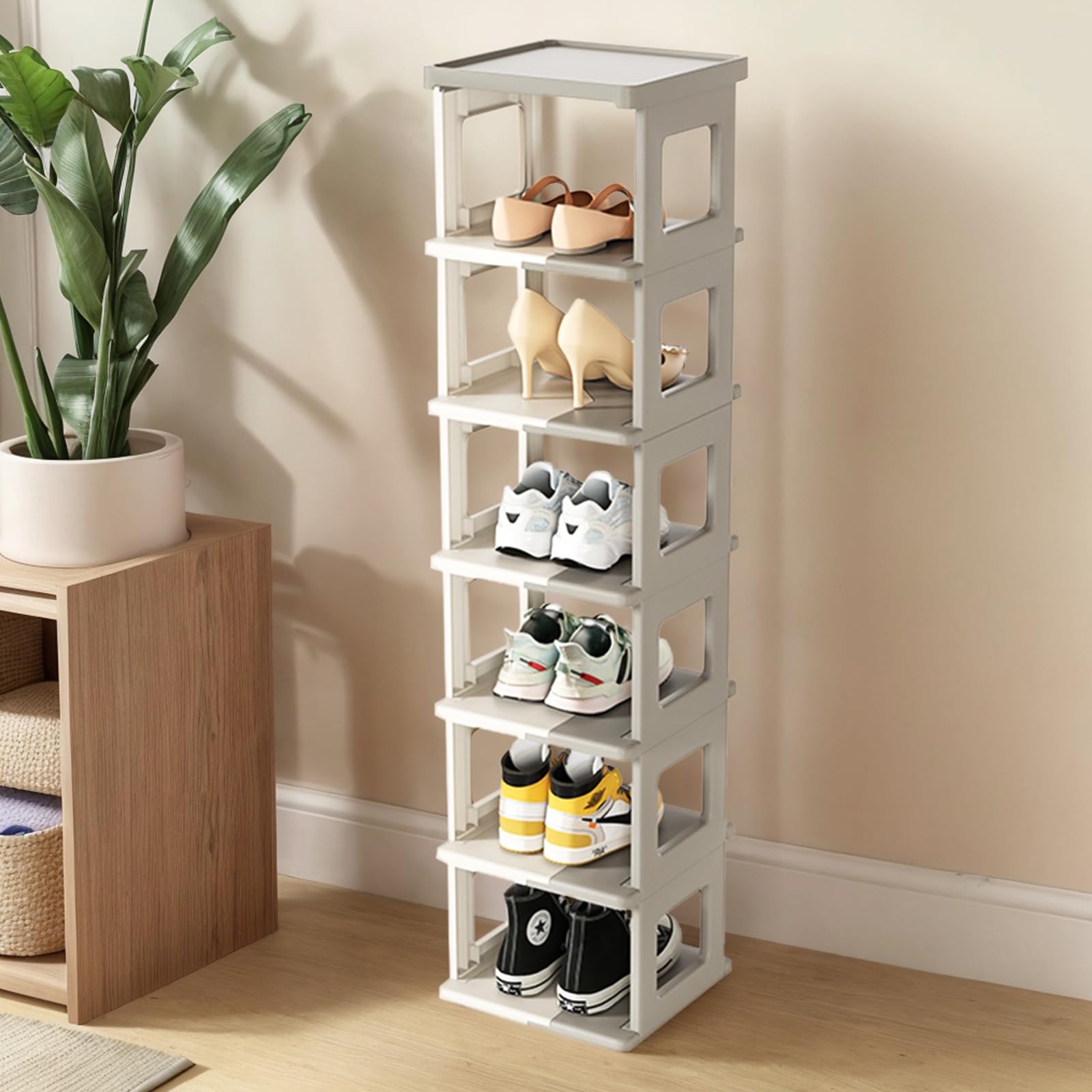 7-Tier Stackable Shoe Rack - 7 Layers 1 Column-image-b2337574-4550-4caf-bef4-5984a57c75c3-112253
