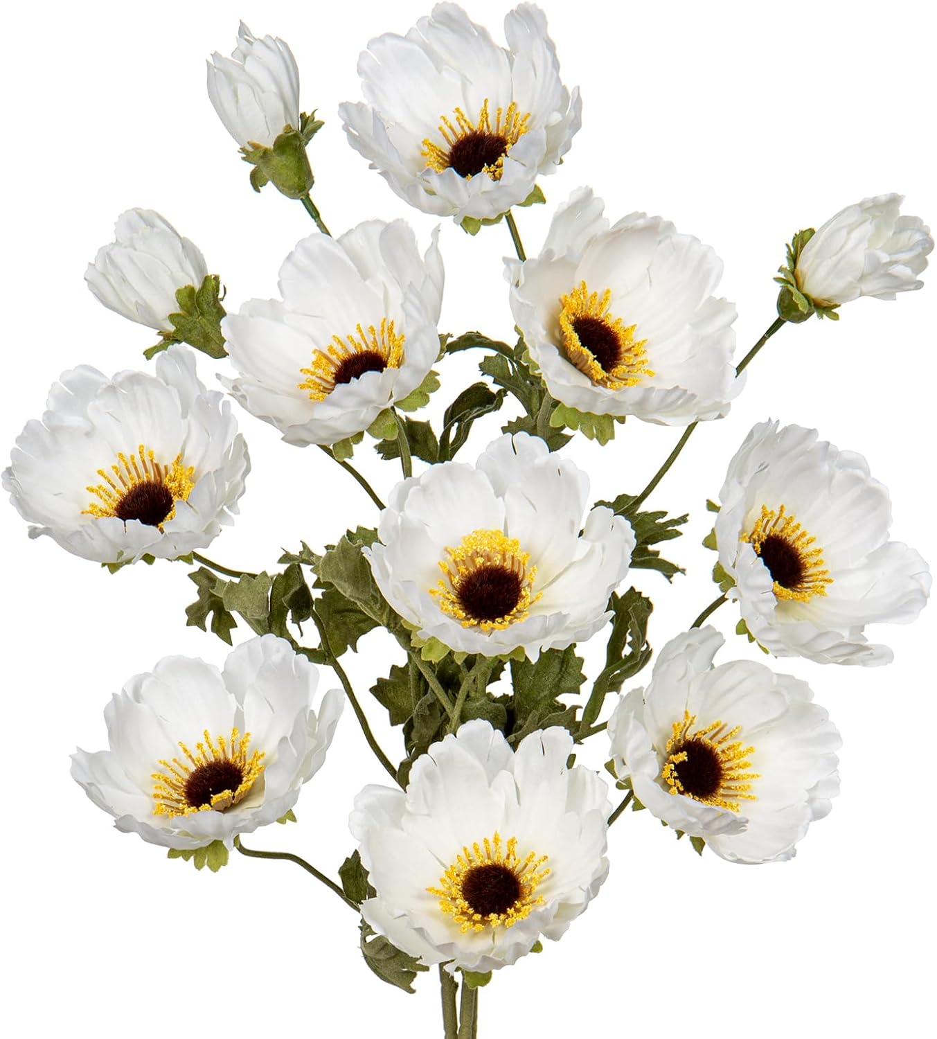 Hollyone 3PCS Artificial White Poppies, 28'' Long Stem-image-9519a43c-9047-4bf5-8b78-f4db6c7aae89-62326