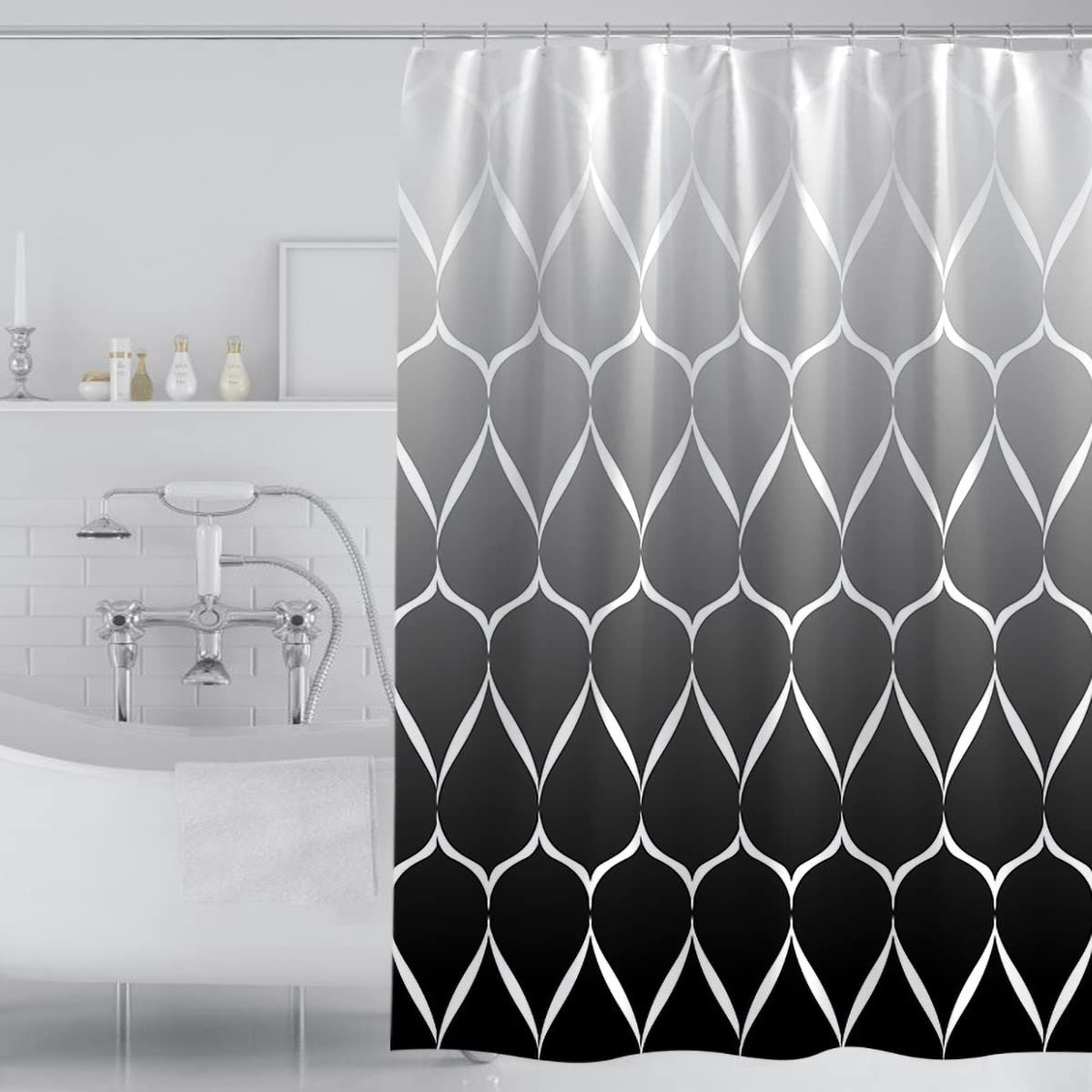 Shower Curtain Waterproof - Black W110.2"xL78.7"-image-def4c260-67e4-4d43-a941-5ad62da34b0e-119256
