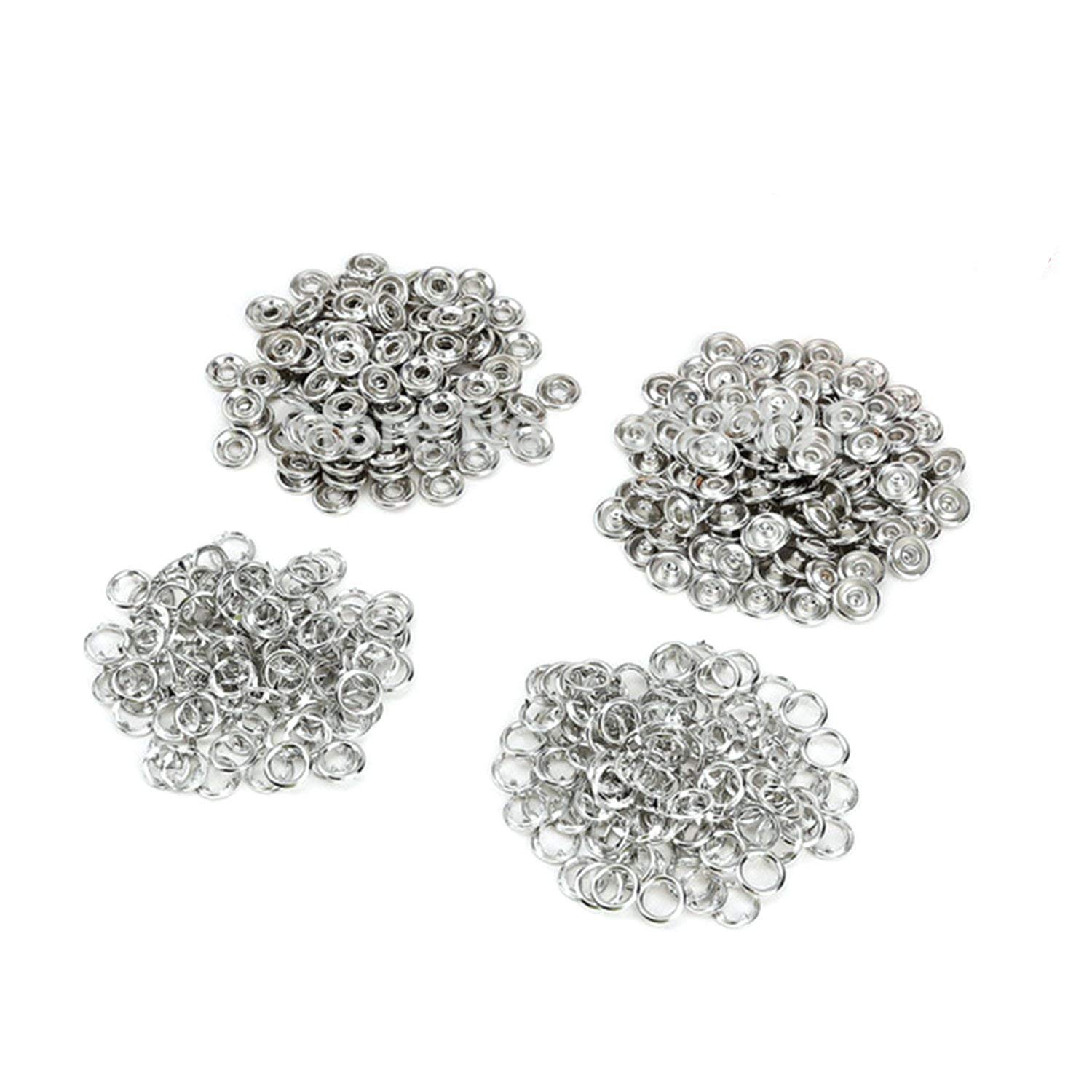 Durable 9.5mm Brass Snap Fasteners for Baby Clothes, Crafts & Custom Wear, 100pcs - Silver-image-f7f59b54-431a-4d8d-8ac9-38fec7abc207-66527