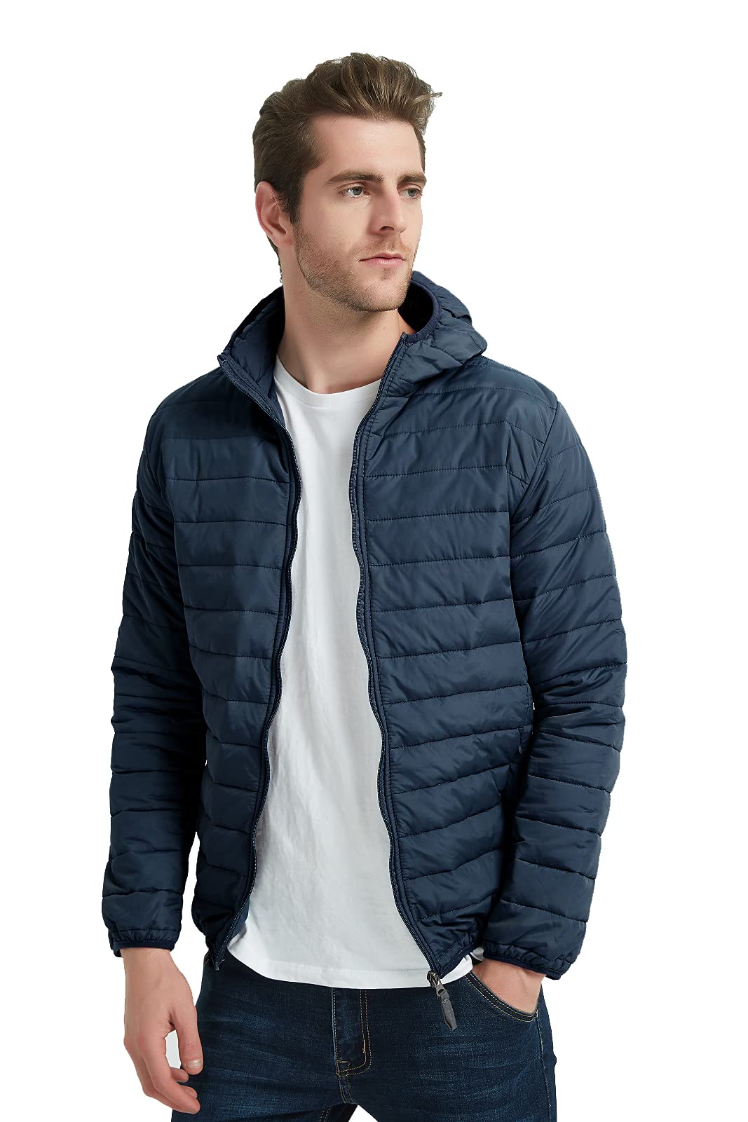 Men's Quilted Puffer Jacket - Dark Blue 2XL-image-a520c2cf-da84-4458-95eb-925eab722192-119381