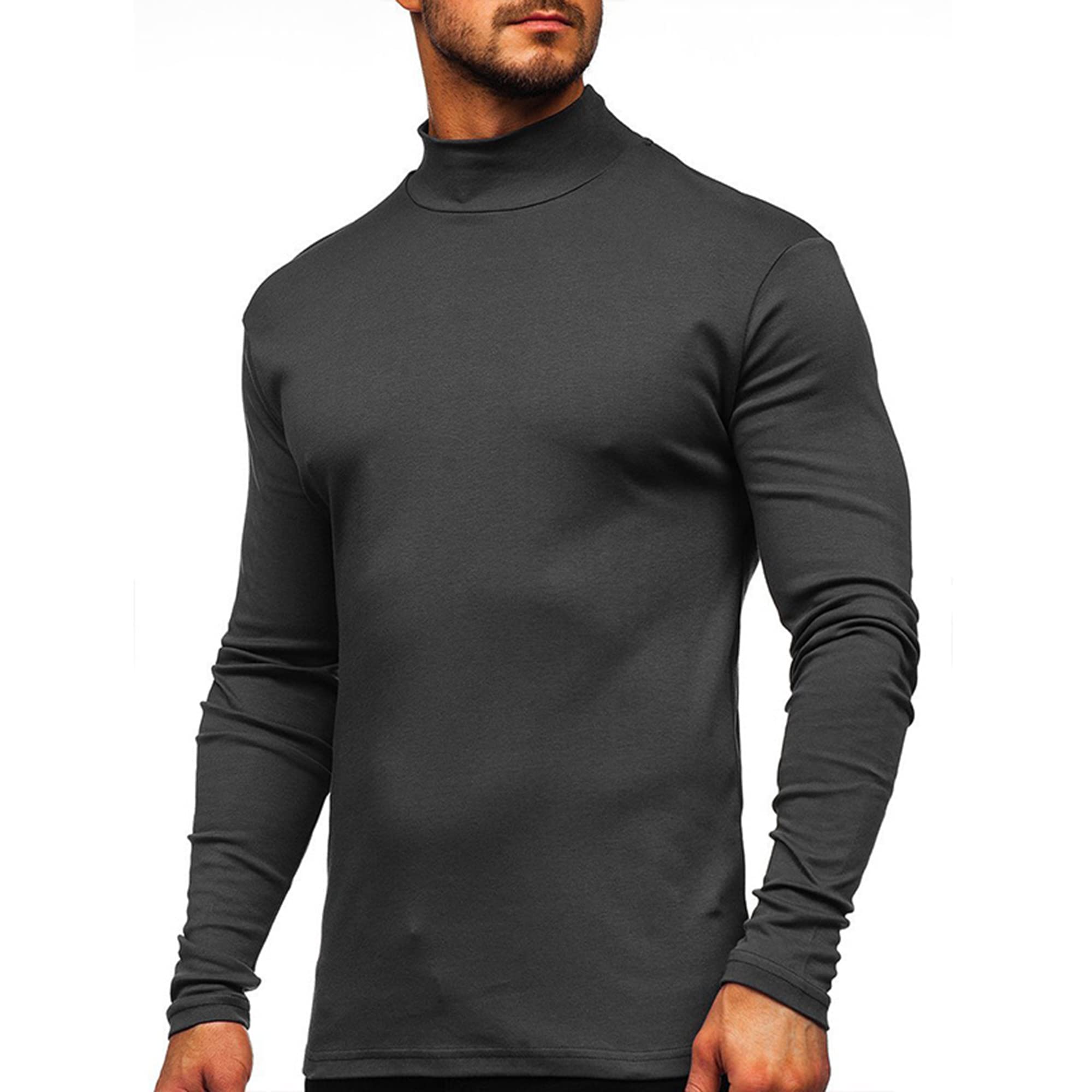 Men's Turtleneck Jumper - Grey Size L-image-35eafd28-3714-4e8c-a377-02b4999bd90f-91145