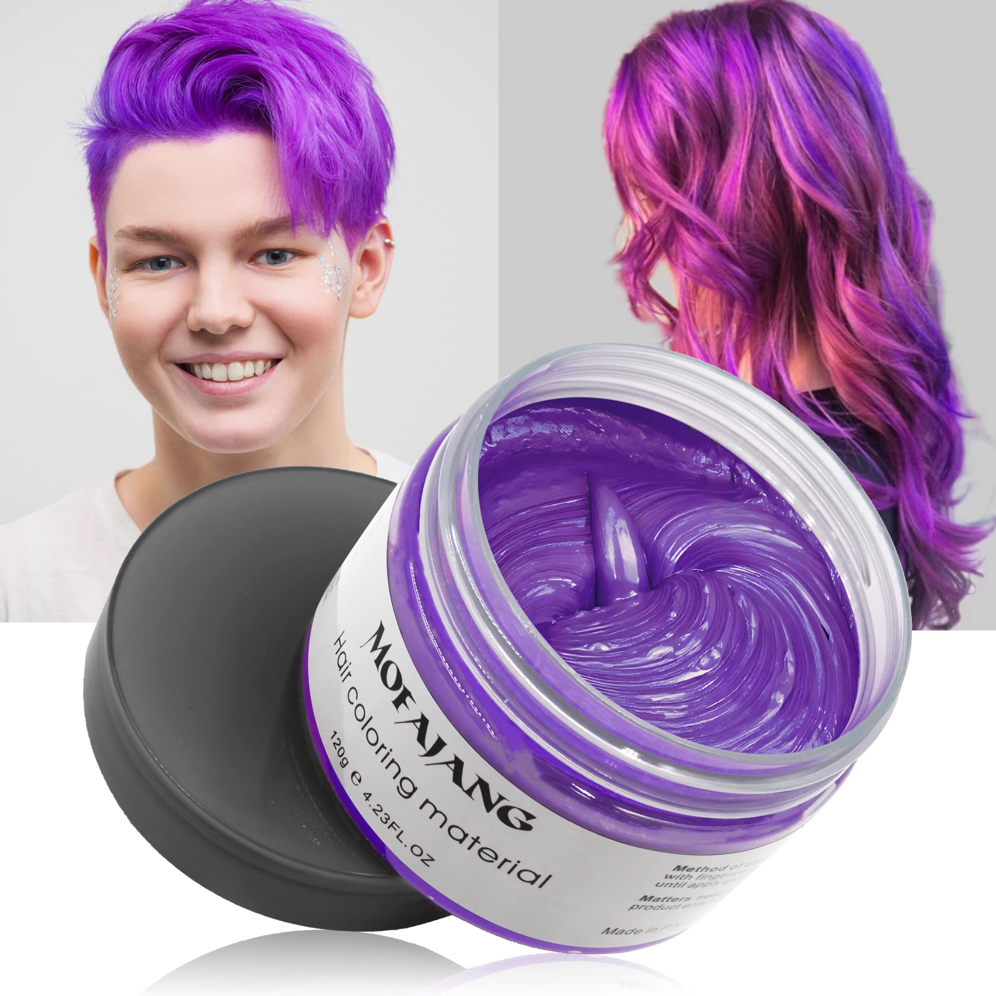 Hair Purple Hair Dye, Natural Material Temporary Coloured Wax, Wax-image-ffb9aa63-b8d1-4685-8ace-c3b1c1bfda87-56502