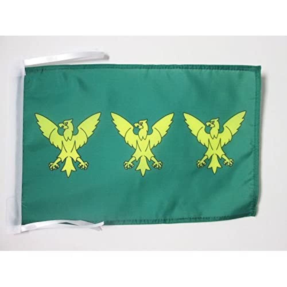 Caernarfonshire County Flag - 18'' x 12'' - Fade Resistant Banner with Cords