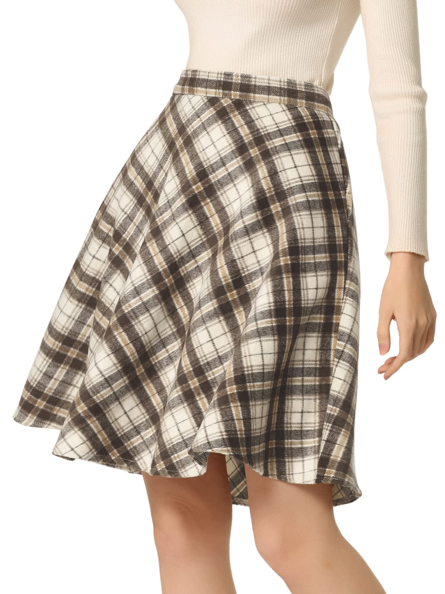 Vintage Tartan A-Line Skirt - Khaki S-image-02f0dcac-577a-4974-84c1-5d8a41dd99ea-88436