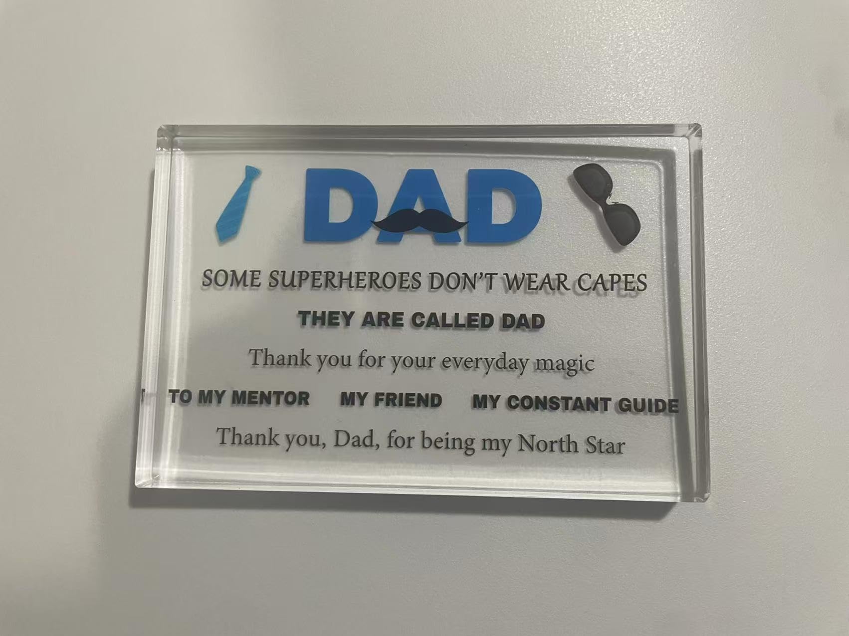 Personalised Dad Gifts - Butterfly Plaque Acrylic Block - Birthday & Father's Day Present 4.9x3.7x0.06in-image-71ea2e01-a05c-4f70-92c3-8fa24c5f7fac-66435