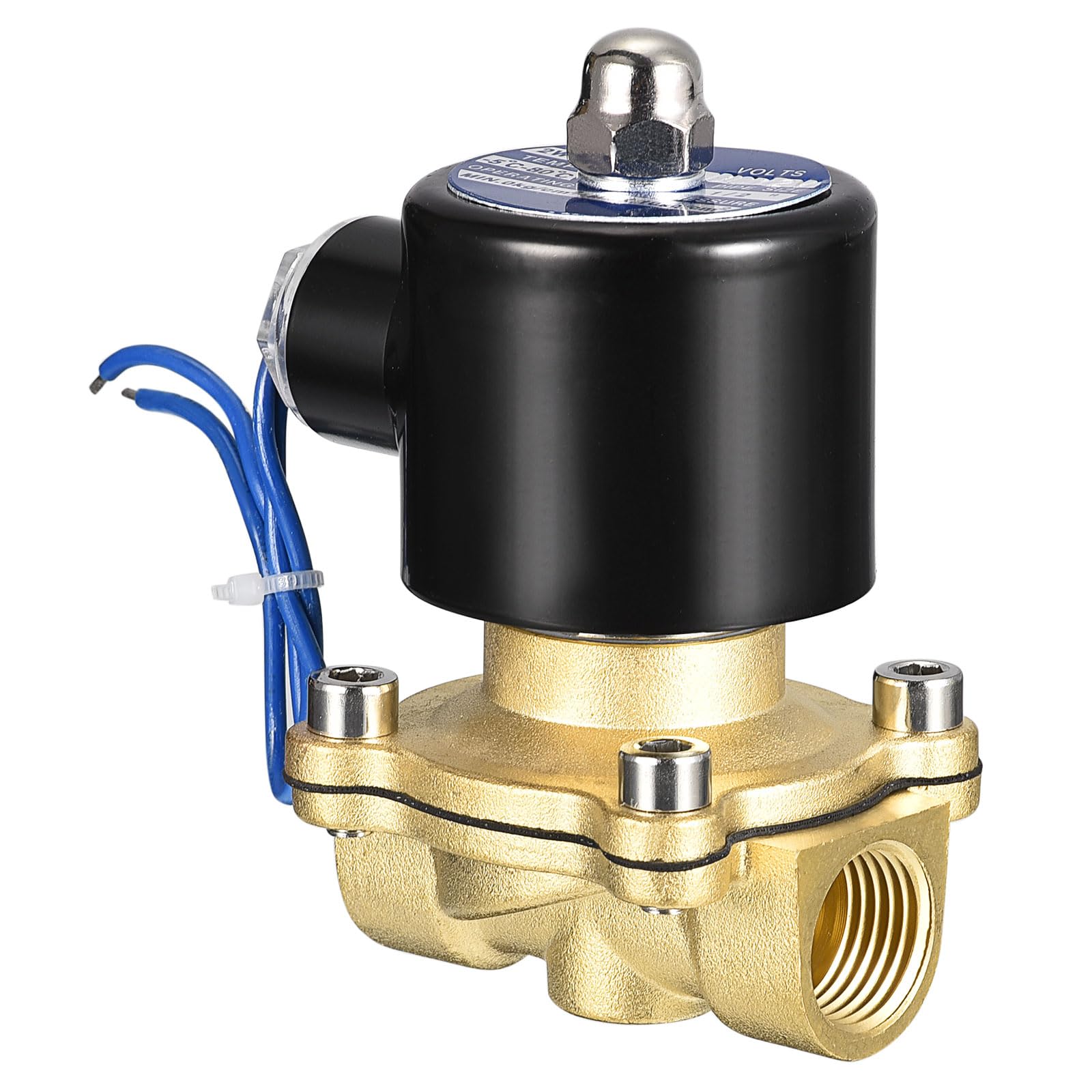 12V DC Solenoid Valve Normally Closed - Brass 1/2" NPT-image-935ae4d7-6d2f-456c-8db3-035799291172-103707