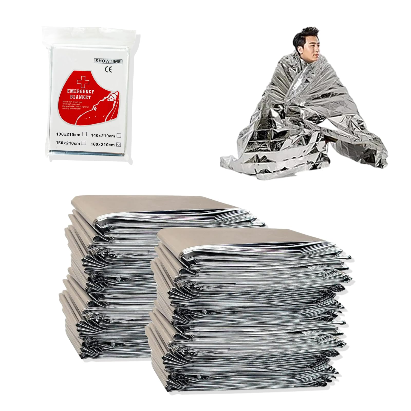25 Pack Emergency Mylar Thermal Blankets 84" x 62" for Survival & Outdoor Protection-image-e7ce0247-8d61-45f3-b489-e711bb4a8e9b-53802