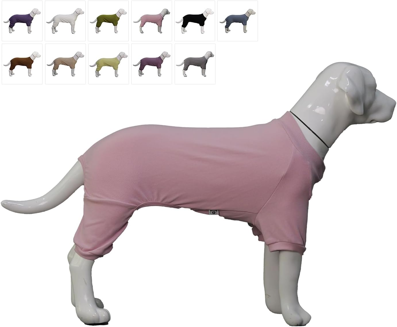 Dog Pyjamas Cotton Knit 4-Legged Bodysuit - Light Pink 2XL-image-b61e467a-c194-45c6-a7ae-c93d88d5a969-97808