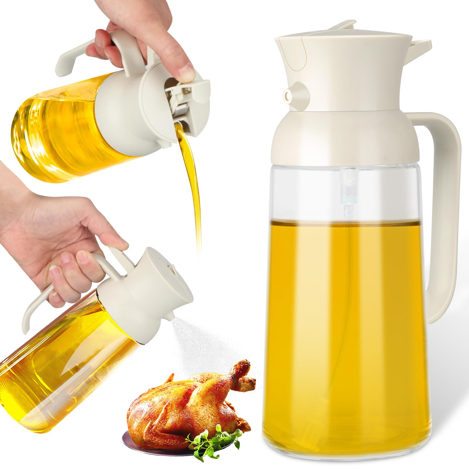 16.9oz MOCOBO Oil & Vinegar Glass Sprayer Bottle with 3 Nozzles-image-571b70cc-ce81-4e3a-af65-1eed85013fa5-54336