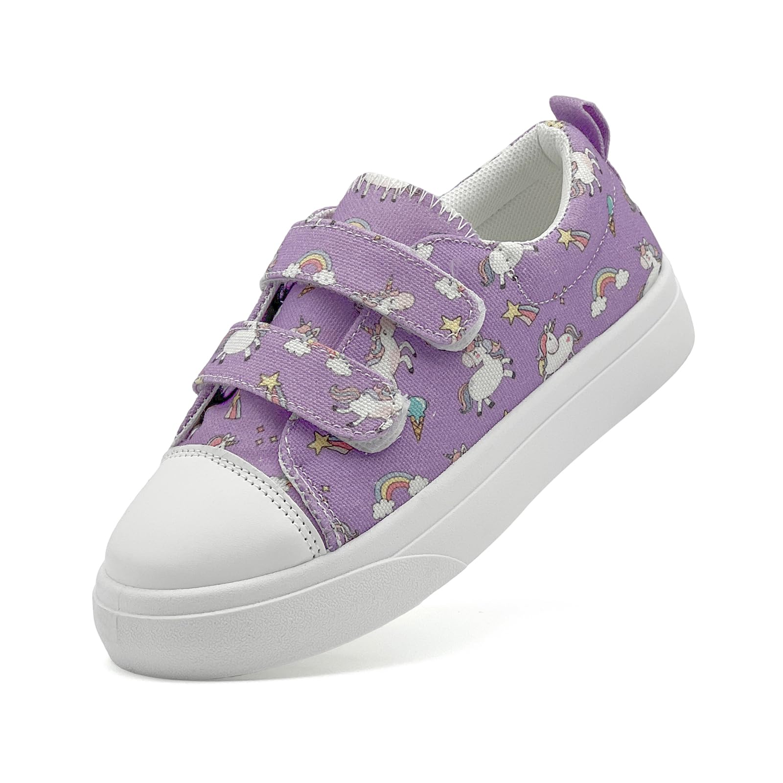 Kids Canvas Trainers Dual Strap - Purple UK 7.5-image-8acbf2e3-9de3-49db-8529-36df6a54b26e-119477