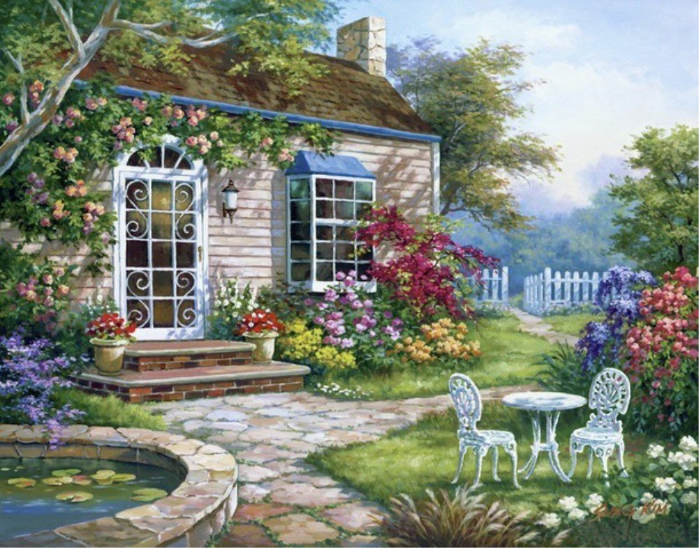 Paint by Numbers Kit - Forest Flowers Landscape, 16x20 inch, Ideal for Adults & Kids, Frameless-image-ea4230c5-e0a8-44f6-a7af-4a871612b837-67840