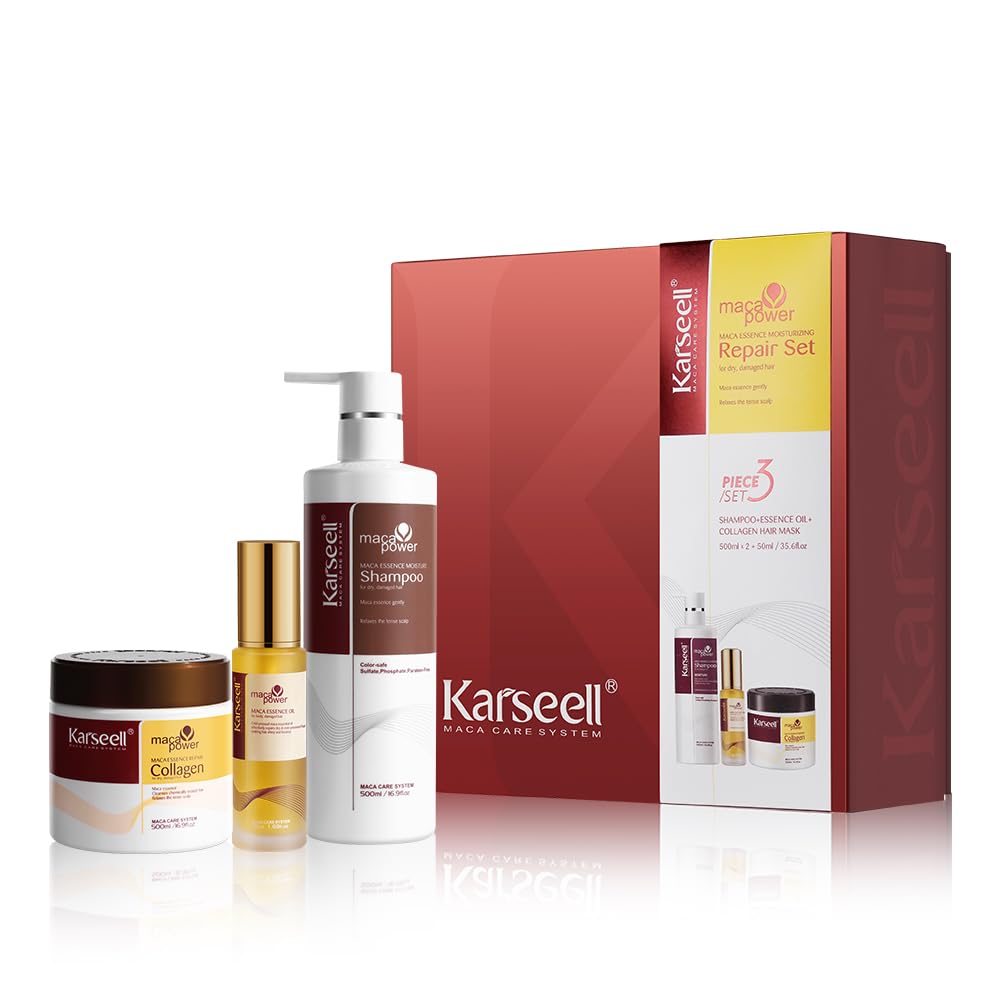 Maca Hair Repair Set Collagen & Oil - Photo Colour 350ml (3 Pack)-image-43662928-2197-4441-be53-8fb3a17419fd-118244