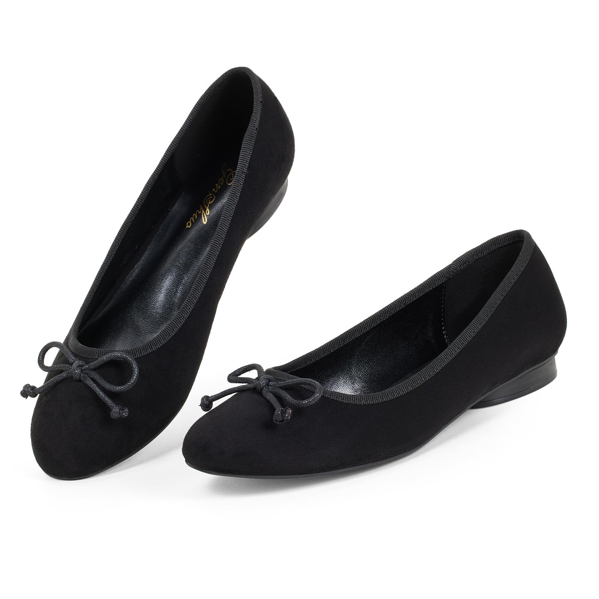 Women's Ballerina Flats - Black Suede 6 UK-image-778b84f4-b0f2-45a3-979d-4bfeb07d2829-86394