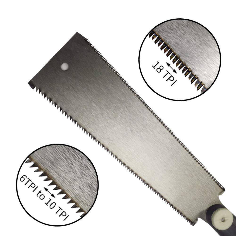 13 Inch Japanese Pull Saw – Double Edge Alloy Steel Hand Saw For Woodworking By DPT Motorsports