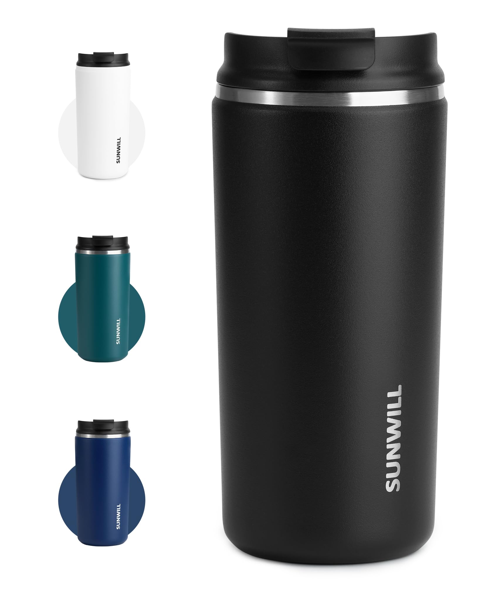 Leakproof Black 355ml Stainless Steel Coffee Mug with Lid - Thermal Travel Cup-image-58e92417-acfb-4720-91c9-3e2be07fd5f9-52843