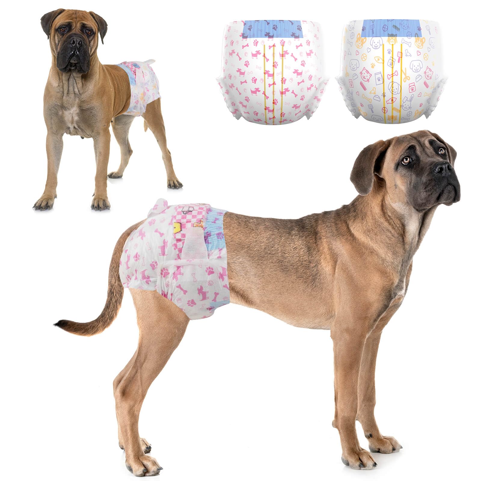 Female Dog Nappies Leak-Proof - Cute Cartoon Pattern L-image-48d83a46-a8e1-476f-86d7-e523092d7f41-105016