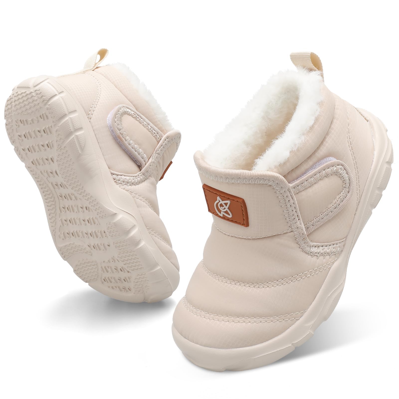 Toddler Faux Fur Winter Boots - Beige UK 9-image-cfcfdcb6-e56a-4f98-8867-86f44a128332-104047