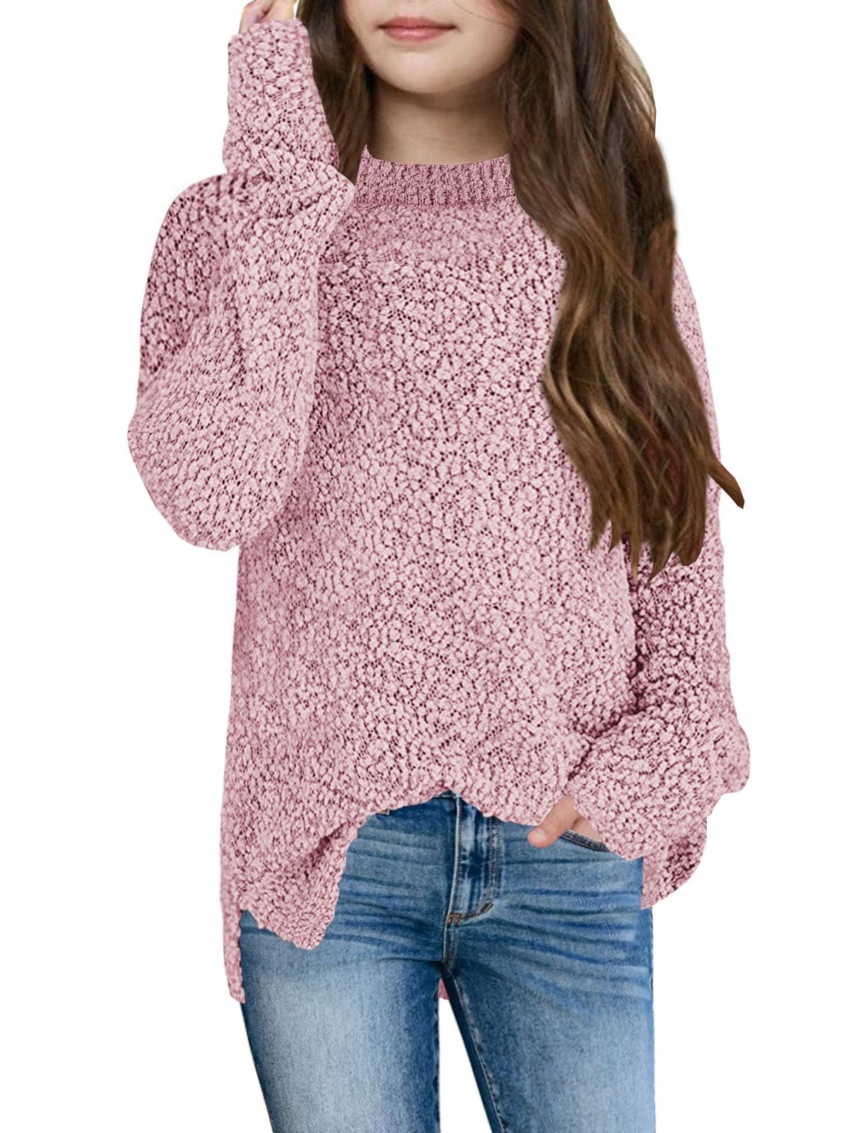 Girls Fuzzy Jumper Warm Pullover - Pink 130-140-image-1bb20df0-795e-45ac-a2d0-07356a30fcf2-125260