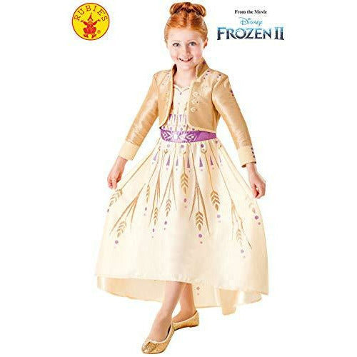 Rubie'S Official Disney Frozen 2, Anna Deluxe Prologue Dress, Childs Cost