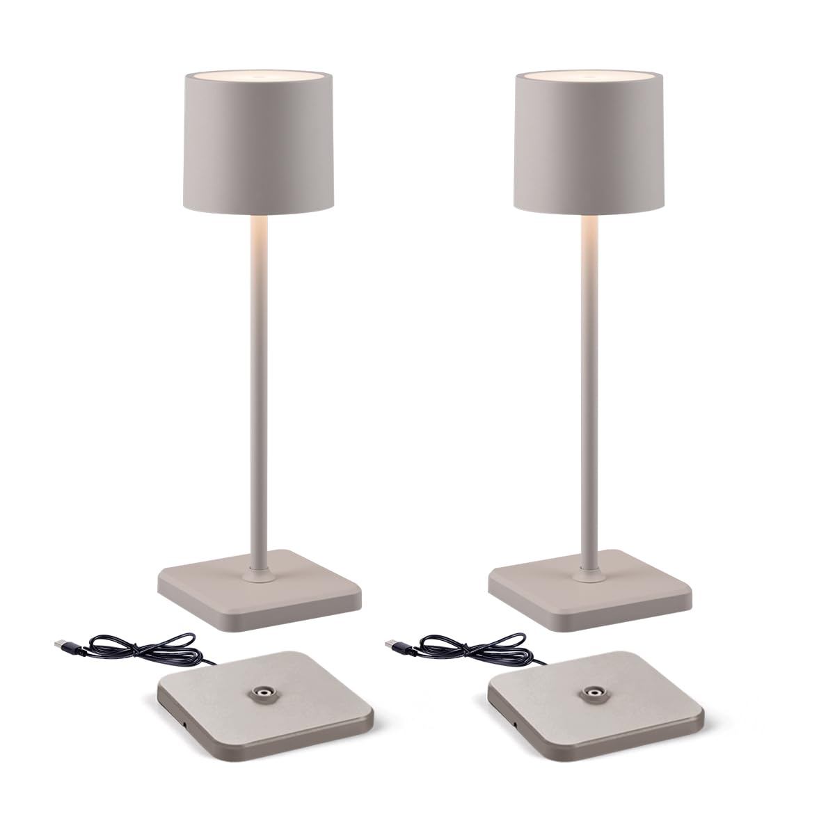 Cordless Rechargeable LED Table Lamps - Grey 2 Pack-image-a3168372-03b5-4161-9ed8-778dfb6f286c-92103