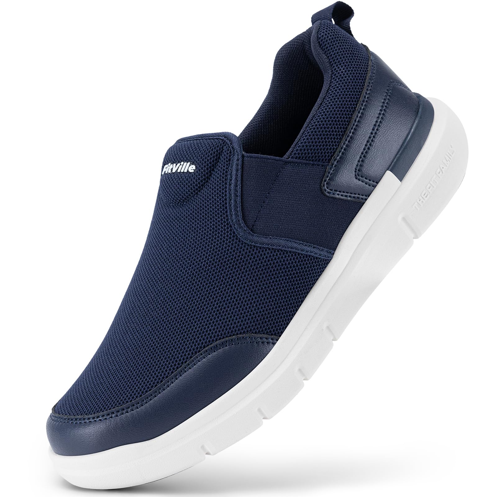 Men's Extra Wide Slip On Trainers - Midnight Blue UK 8.5 X-Wide-image-a910b0a2-31d5-41ba-8d43-fd55c4ae2d49-88786