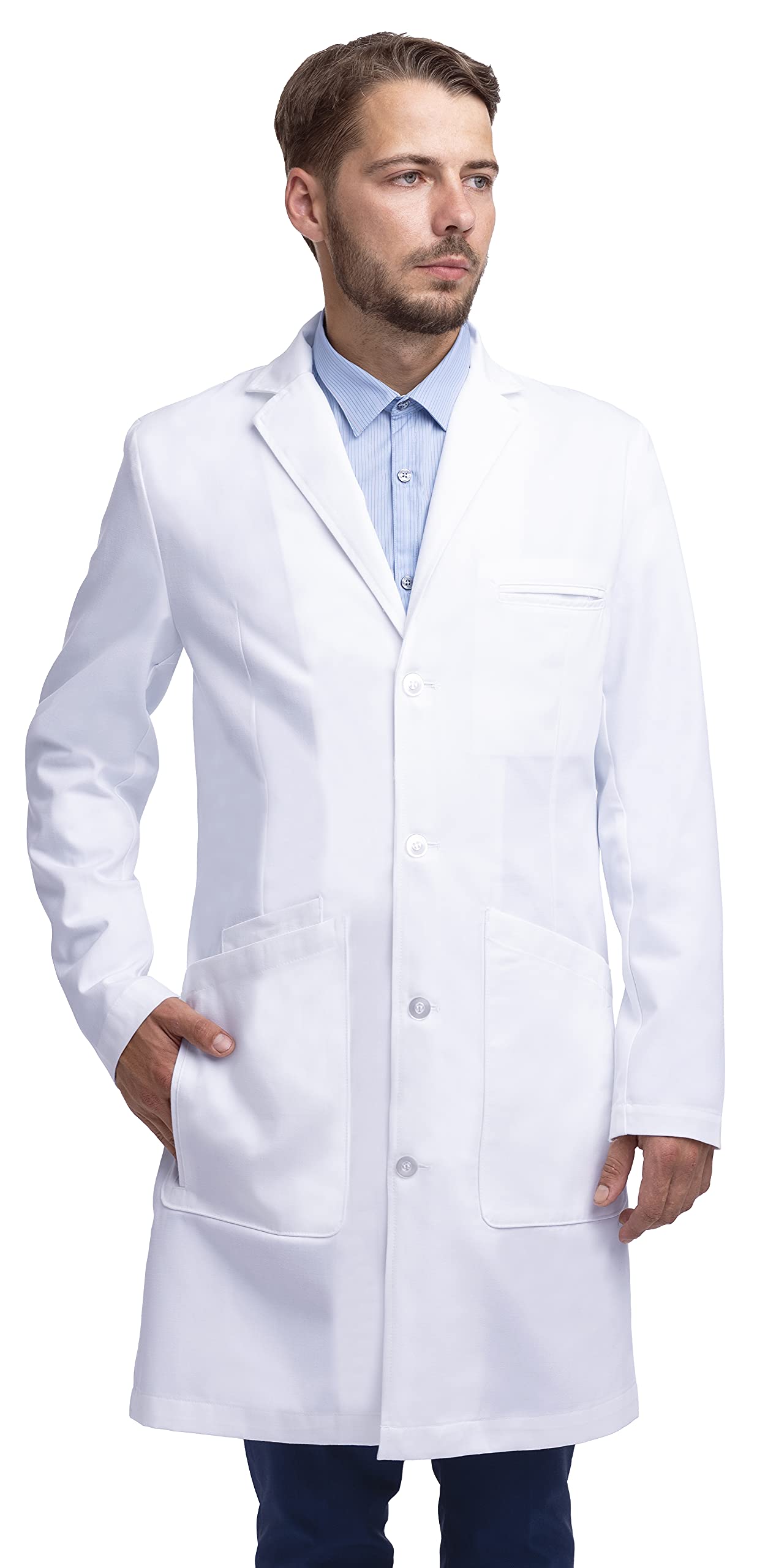 Unisex Lab Coat Tailored Fit - White XL-image-74aa8852-1f8f-4066-b74c-f3385e6a469e-109894