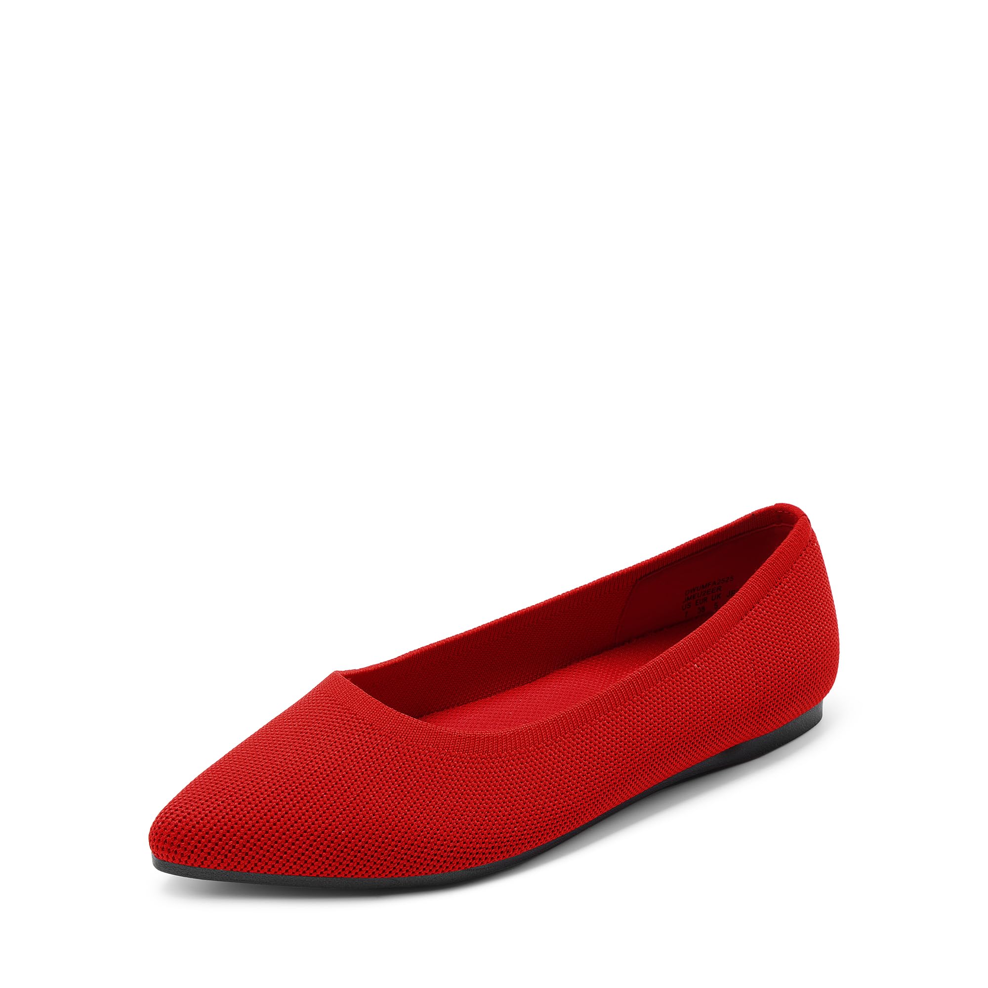 Women's Knit Ballet Flats - Red UK 6-image-b630d7b1-05dd-4035-9c80-a99acc4951bf-121173