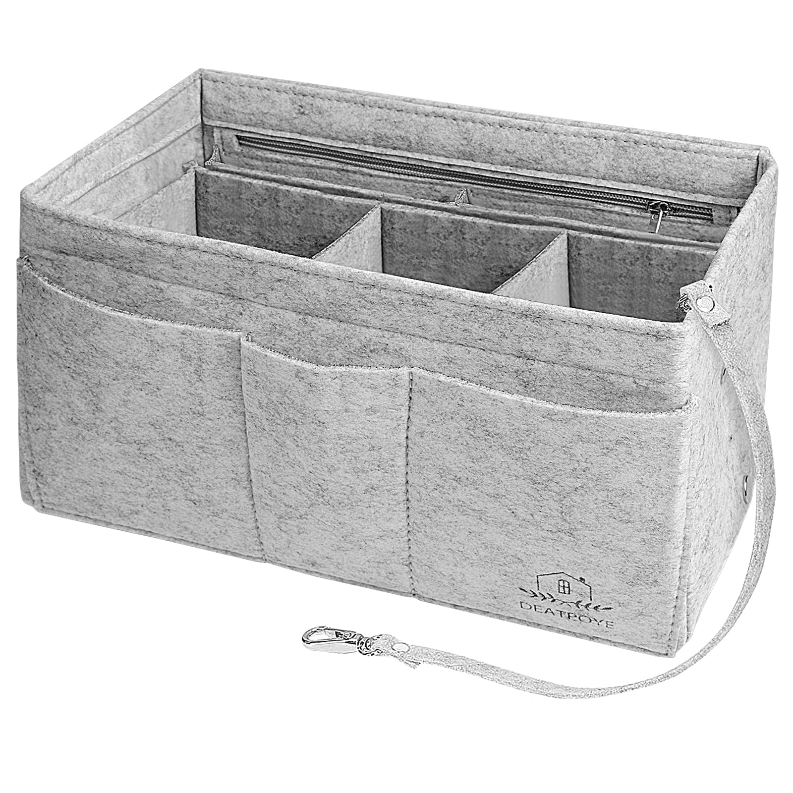 Large Capacity Grey Felt Handbag Organiser Insert with 10 Compartments - Fits Speedy & Neverfull Totes-image-d0f6b7ae-2d1b-49c7-9a26-7aa882935bef-57586