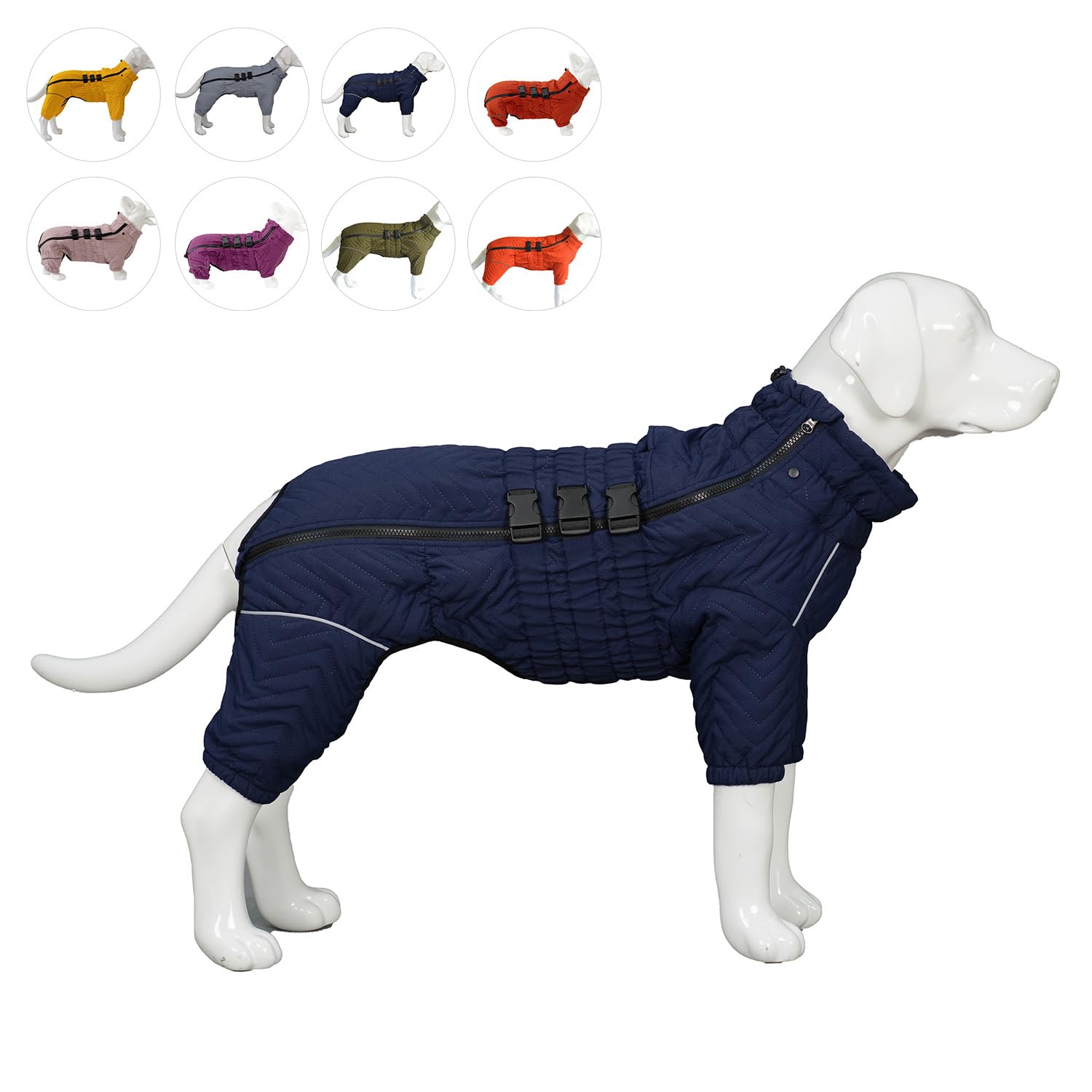 Warm Dog Coat Waterproof Windproof Reflective - Navy Blue S-image-c58a3eed-25ae-4404-a757-f6e39ecaf57f-100509